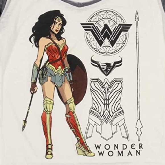 Wonder Woman DC Comics V-neck raglan size small - Picture 4 of 4